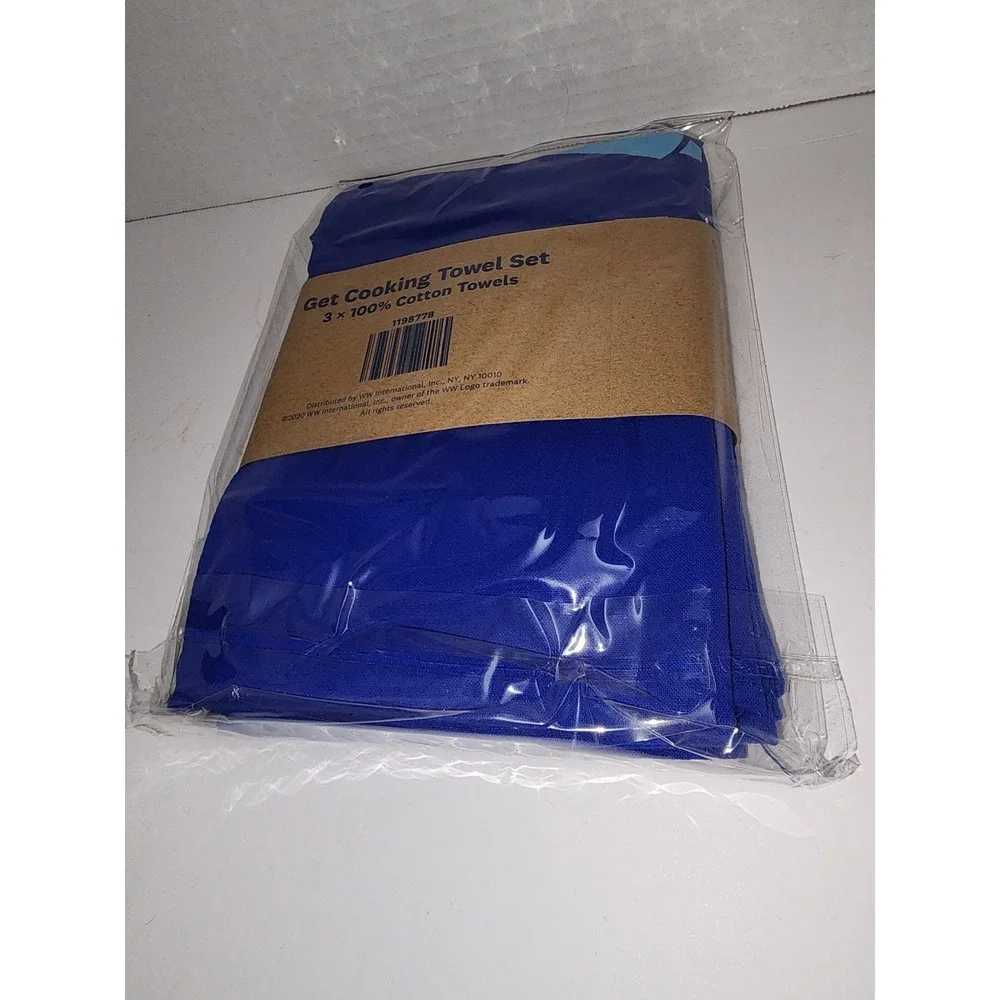 NEW Weight Watchers Cooking Towel Set‎ 3x Cotton Kitchen towels